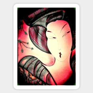 CERISE GEISHA,,, House of Harlequin Sticker